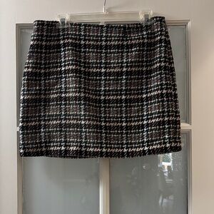 H&M Multicolored Houndstooth Mini Skirt